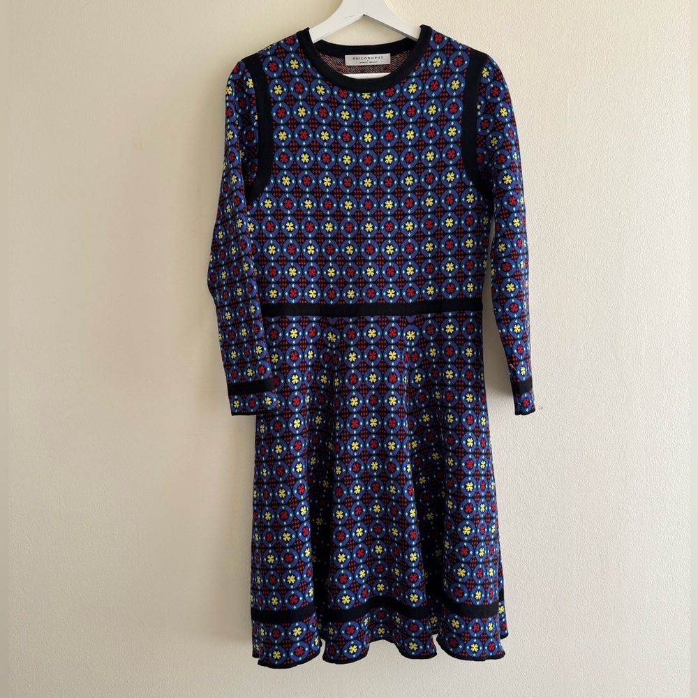 Gorgeous Philosophy di lorenzo Serafini wool dress sz 10 - Picture 2 of 14